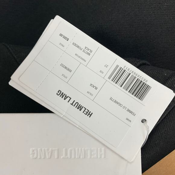 HELMUT LANG Size 27 Black Cotton Femme Lo Cigarette Jeans - Picture 5 of 5